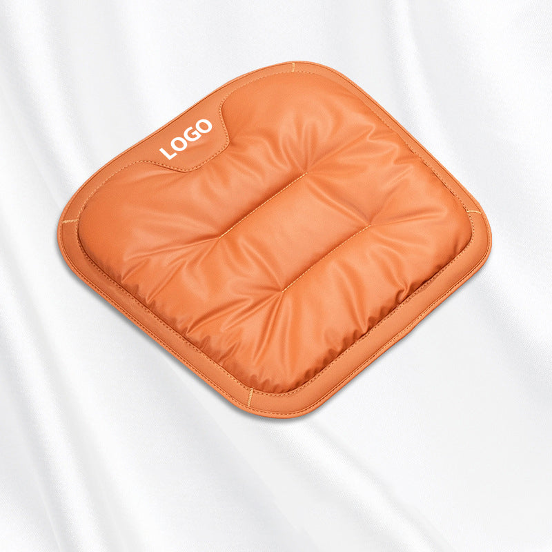 Non-slip and breathable leather car seat cushion
