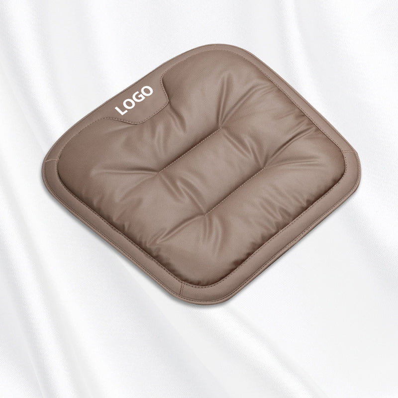 Non-slip and breathable leather car seat cushion