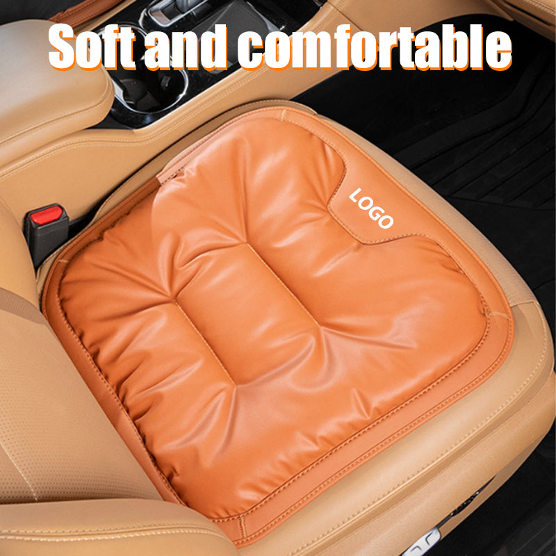 Non-slip and breathable leather car seat cushion