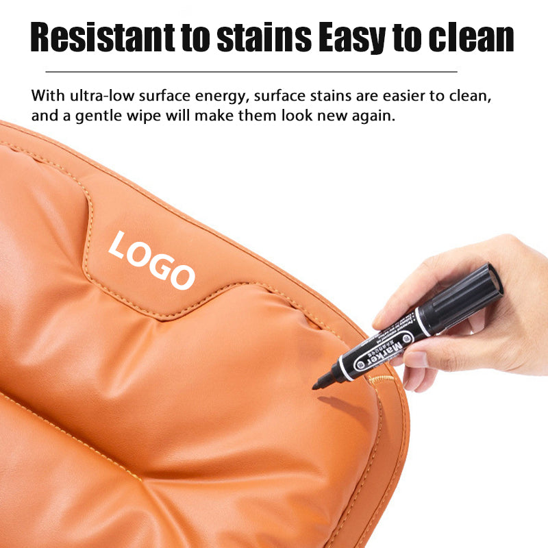 Non-slip and breathable leather car seat cushion