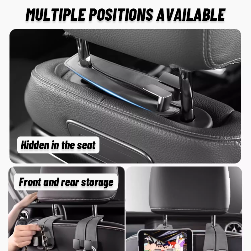 Double rear hook for car seat