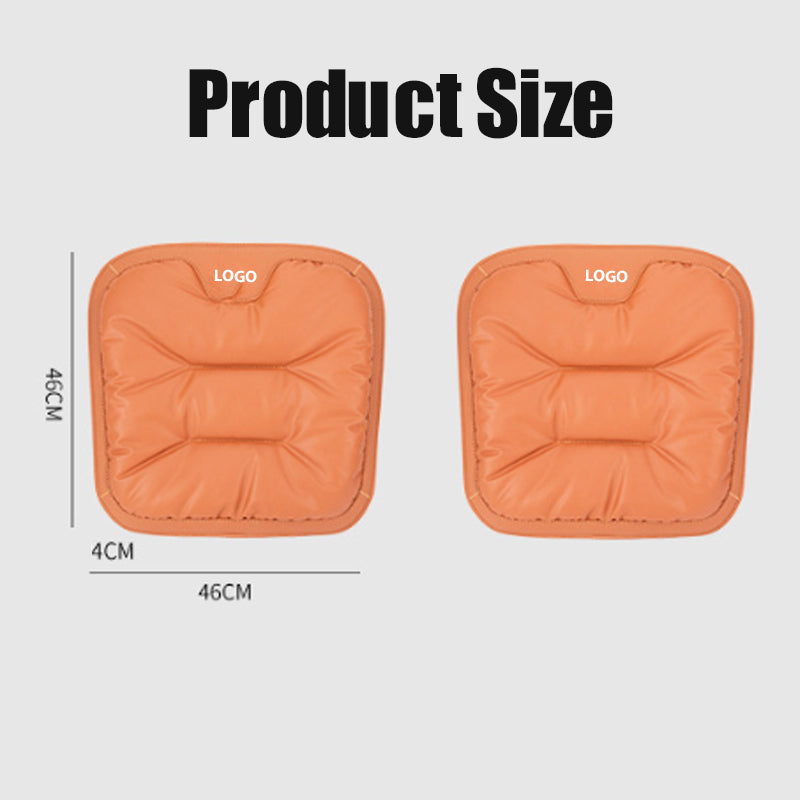 Non-slip and breathable leather car seat cushion