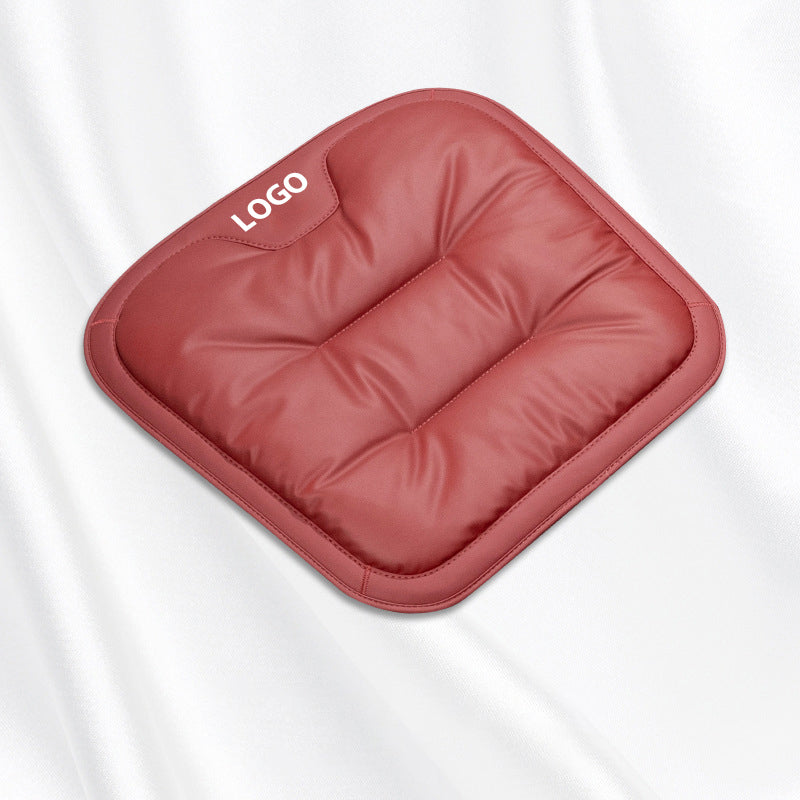 Non-slip and breathable leather car seat cushion