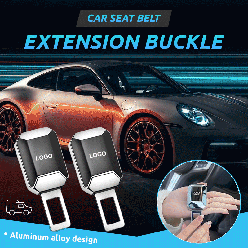 Lot De 2 Adaptateurs Ceinture De Sécurité Avec Bouton VW - Extension Universelle Logo Voiture, Compatible Tous Véhicules