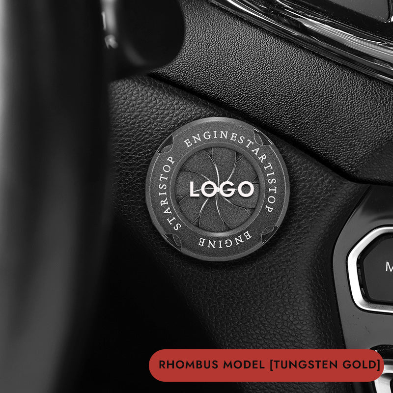 One Button Car Start Button Decoration - Diamond Style 