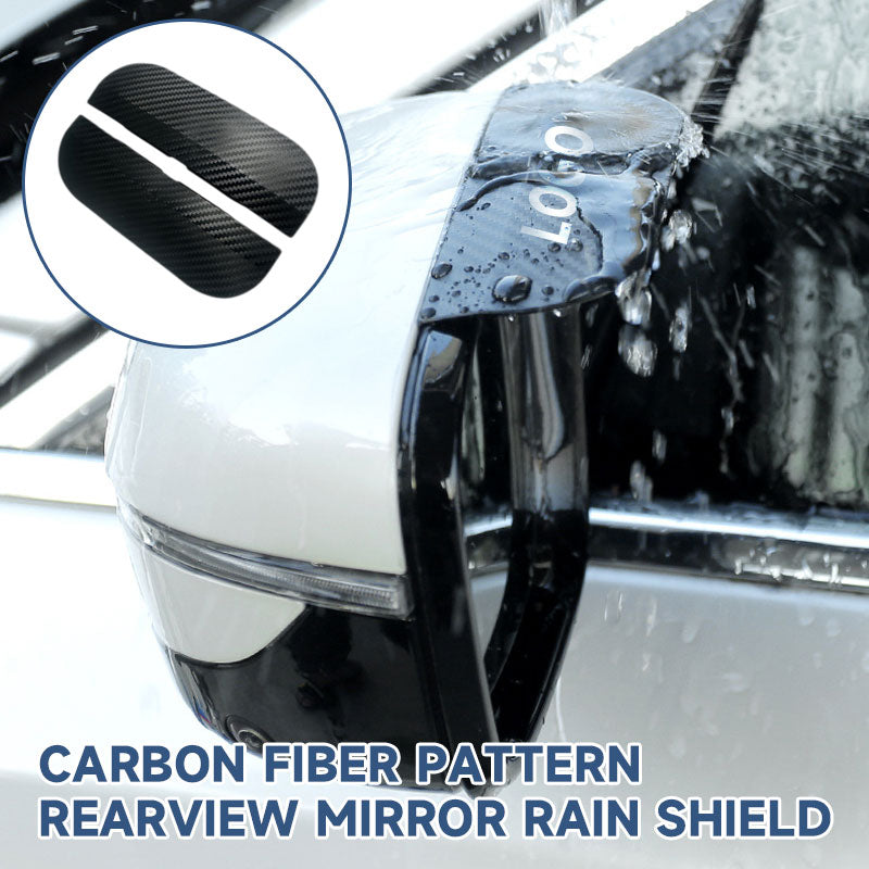 Carbon Fiber Rearview Mirror Rain Shield (1 Pair) 