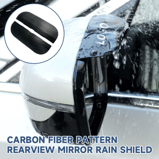 Carbon Fiber Rearview Mirror Rain Shield (1 Pair) 