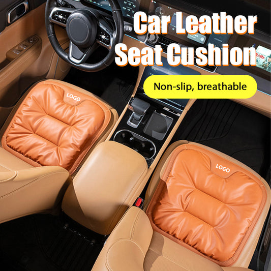 Coussin de siège de voiture en cuir antidérapant et respirant