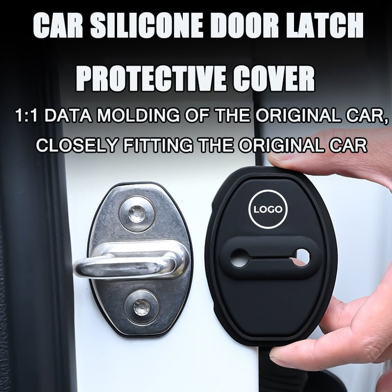 Couvercle de protection en silicone pour loquet de porte de voiture (4 pièces)