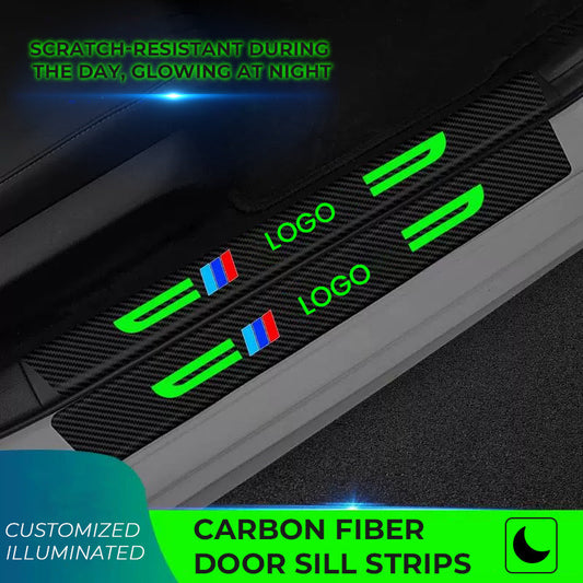 Bande de seuil en fibre de carbone lumineuse personnalisée