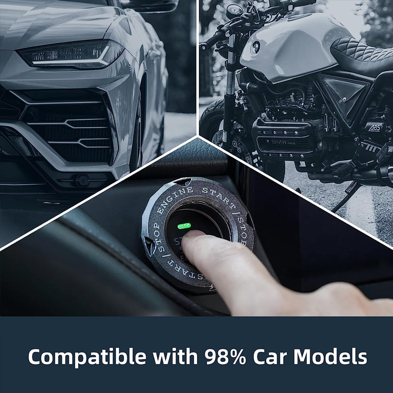 One Button Car Start Button Decoration - Diamond Style 