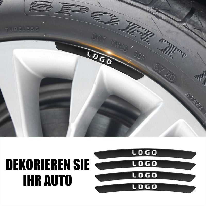 Autocollants décoratifs pour moyeu de roue de voiture (paquet de 4)
