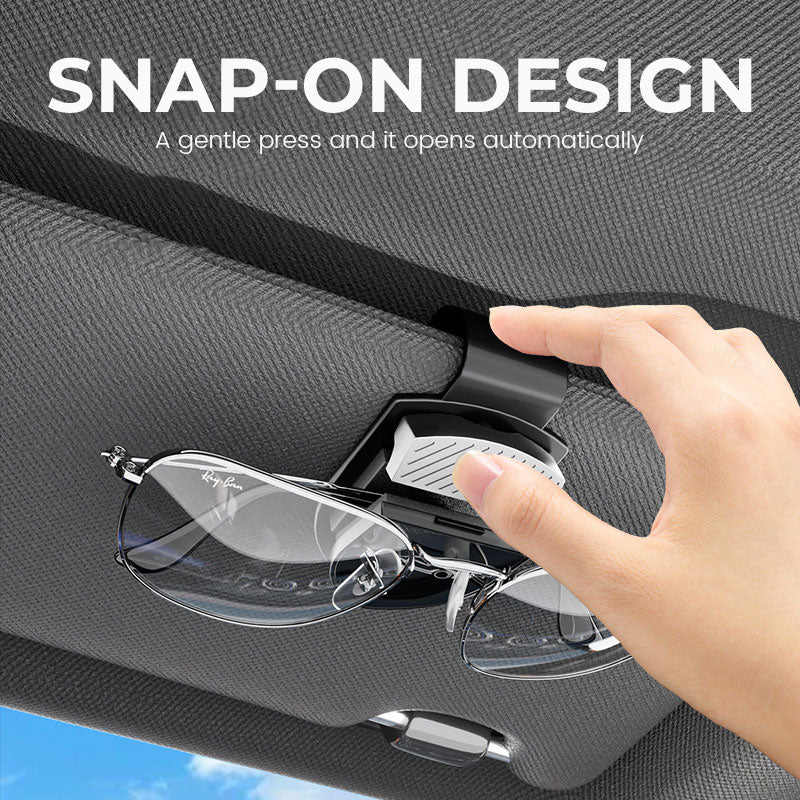 🕶️🚗 Porte-lunettes de soleil AutoClip personnalisé avec logo ✨