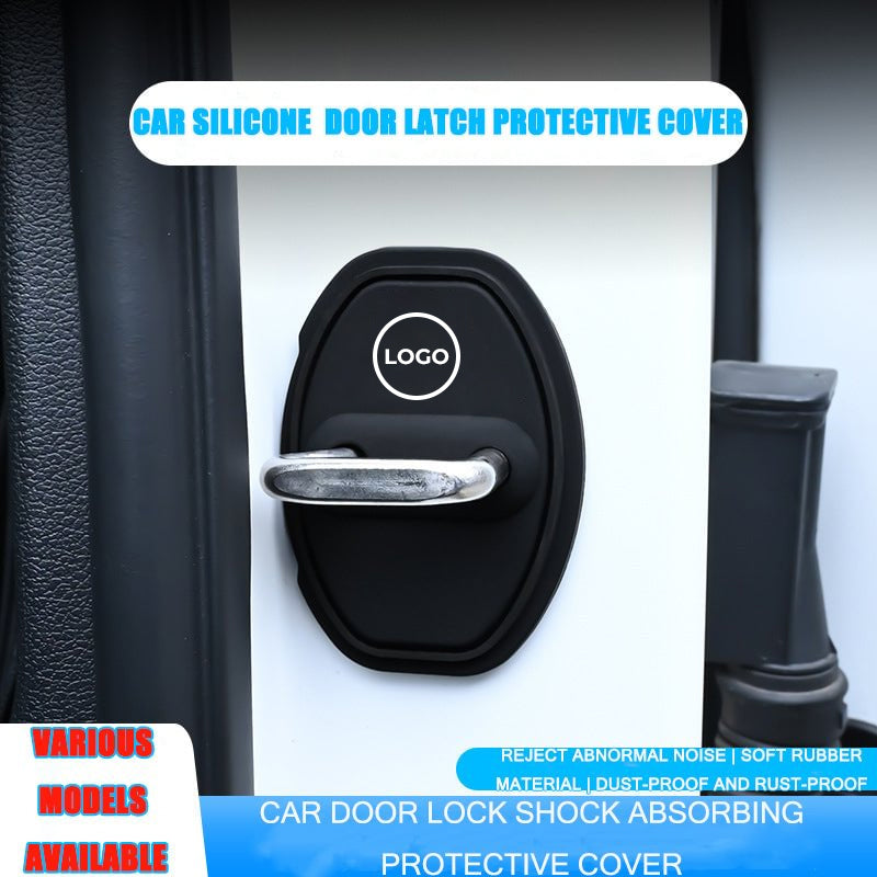 Couvercle de protection en silicone pour loquet de porte de voiture (4 pièces)