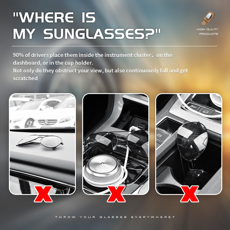 Support universel pour lunettes de soleil pour pare-soleil de voiture👓