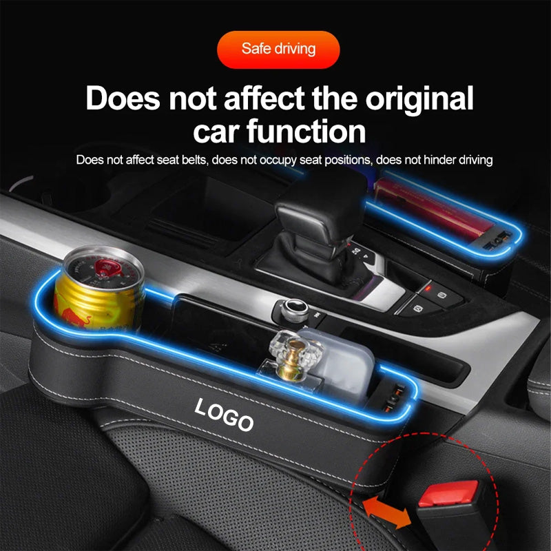 Coffre de rangement lumineux et coloré pour voiture