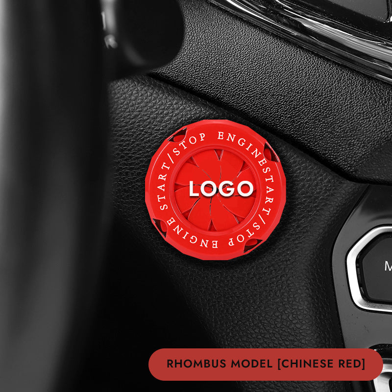 One Button Car Start Button Decoration - Diamond Style 
