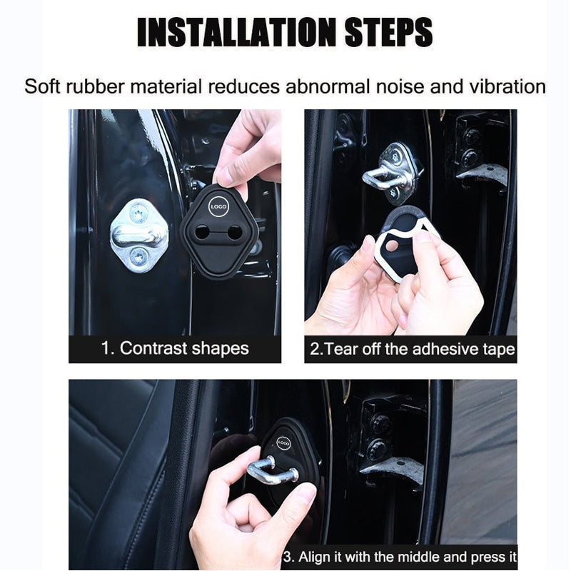 Couvercle de protection en silicone pour loquet de porte de voiture (4 pièces)