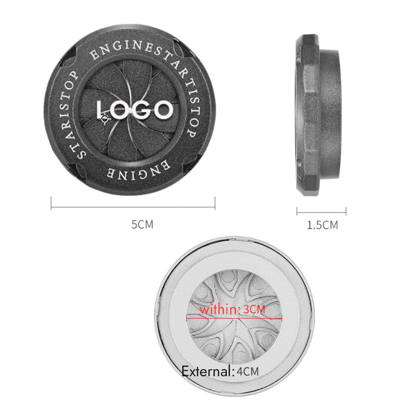 One Button Car Start Button Decoration - Diamond Style 