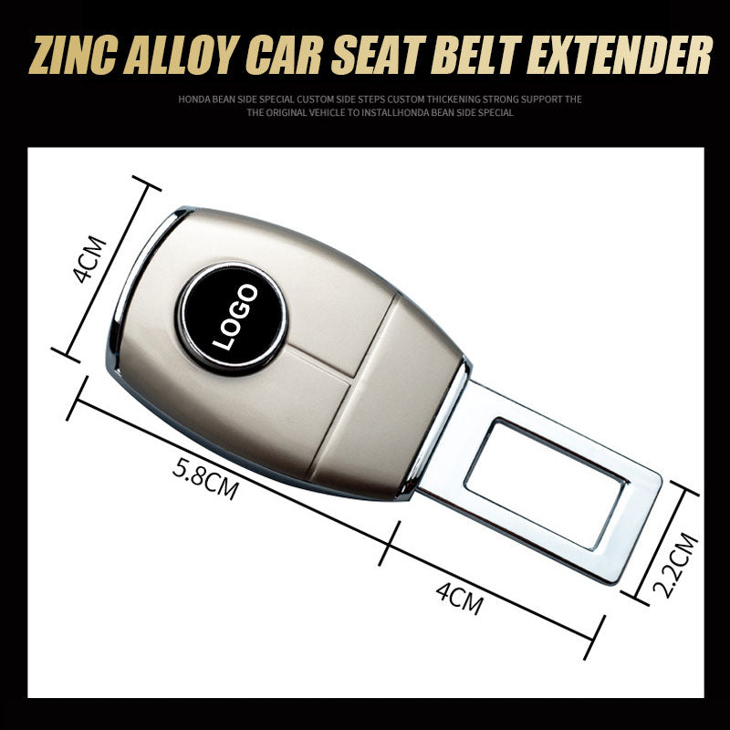 Boucle d'extension de ceinture de sécurité automobile en alliage de zinc