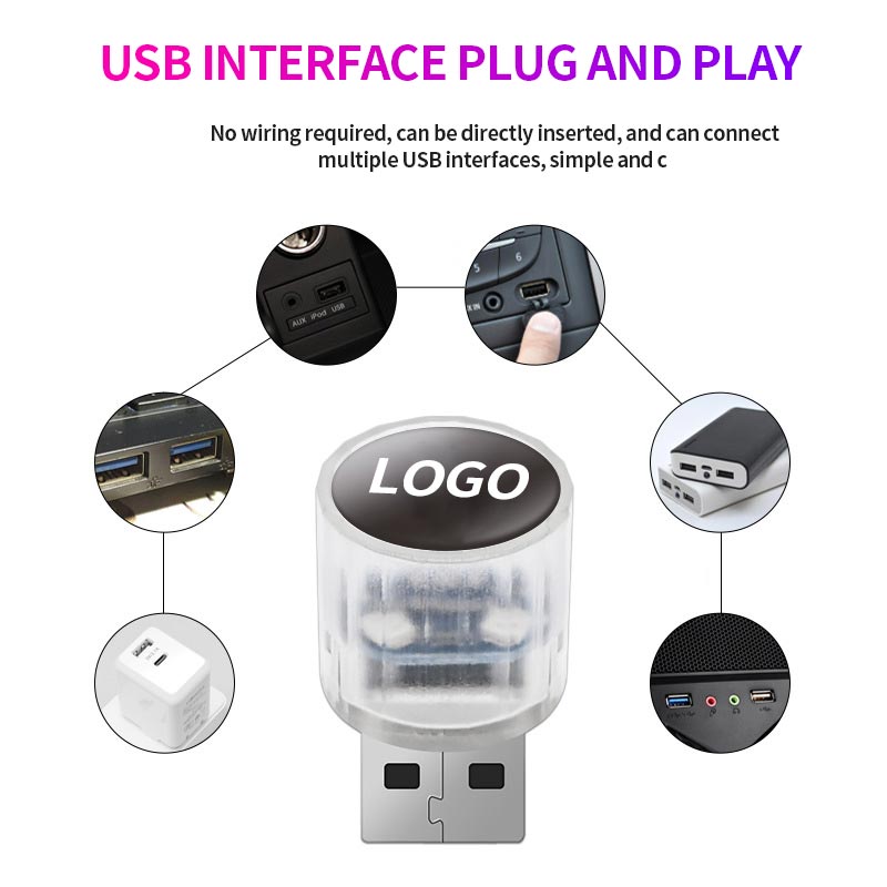 Mini USB LED Decorative Light for Car Interior