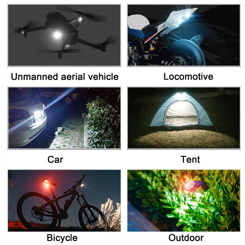Lampe stroboscopique LED sans fil télécommandée à 7 couleurs